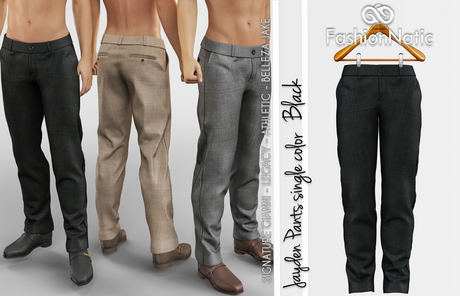 Second Life Marketplace - Pants Jayden Black - FashionNatic